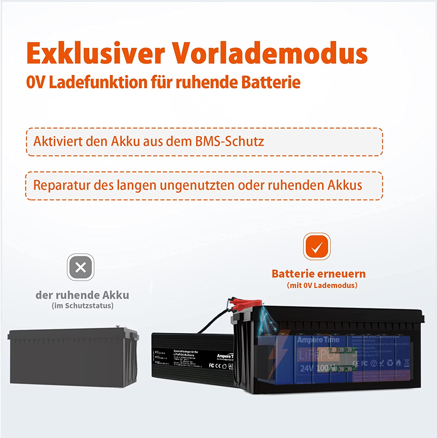 Ampere Time 29.2V 20A LiFePO4 Batterieladegerät lifepo4 ladegerät Amperetime DE