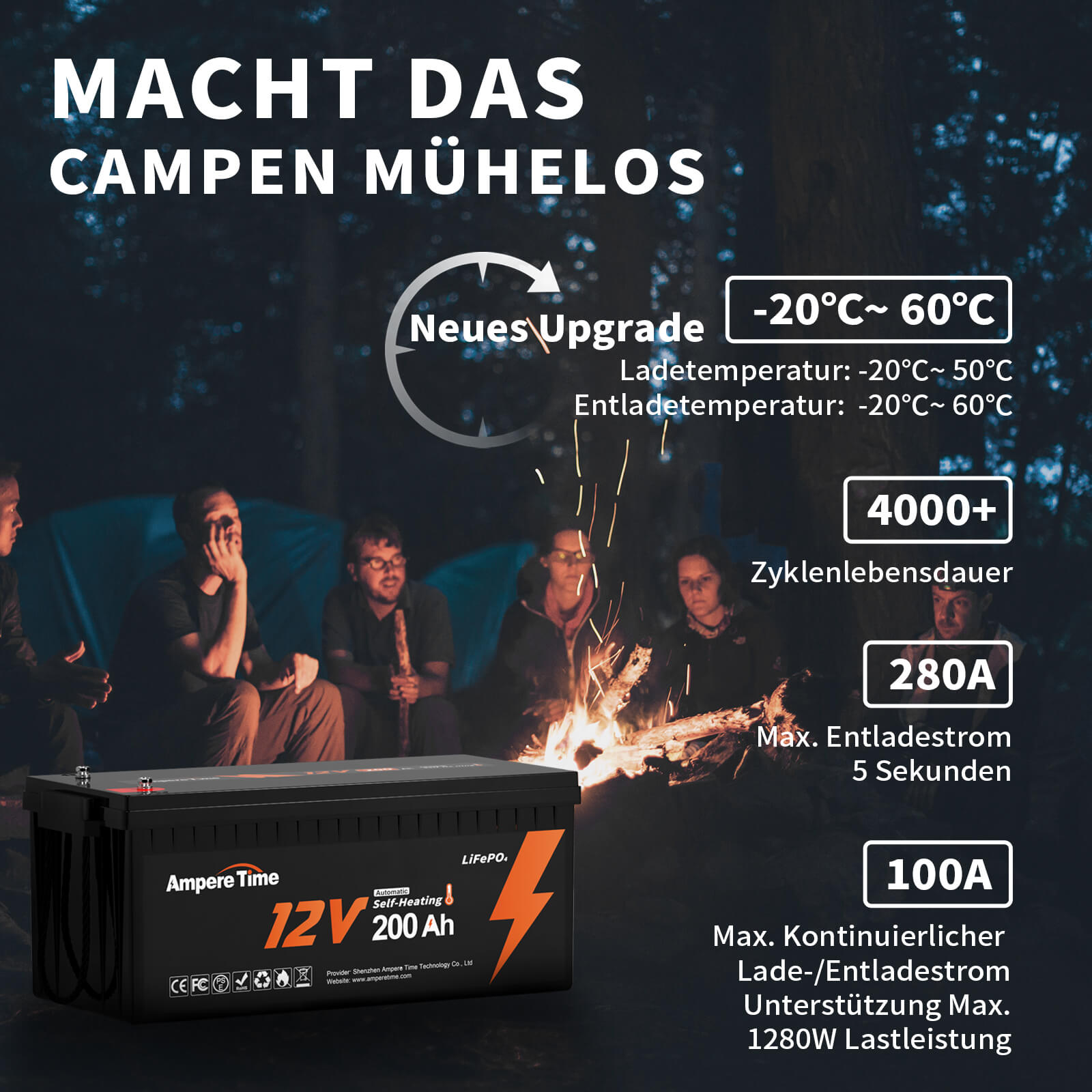 Ampere Time 29.2V 20A LiFePO4 Batterieladegerät lifepo4 ladegerät –  Amperetime-DE
